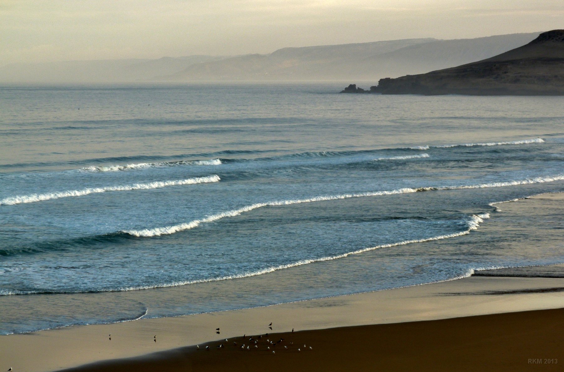 Plage déserte, au petit matin, entre Agadir et Essaouira